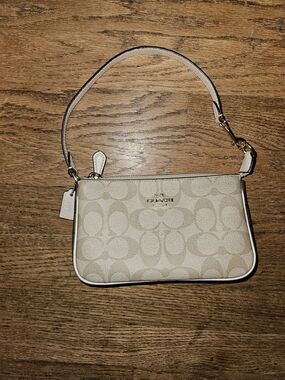 Coach Nolita Cream Signature C mini Bag with Gold Hardware